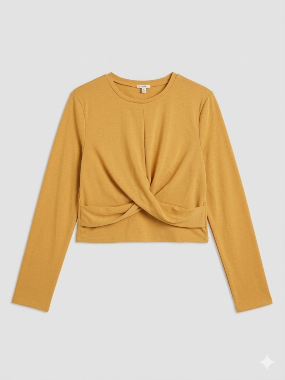 Women’s Deep Yellow Twist Front Long Sleeve Top Size XL
